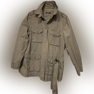 George Women’s Utility Jacket – 1X | Military-Style Field Coat | Olive Green